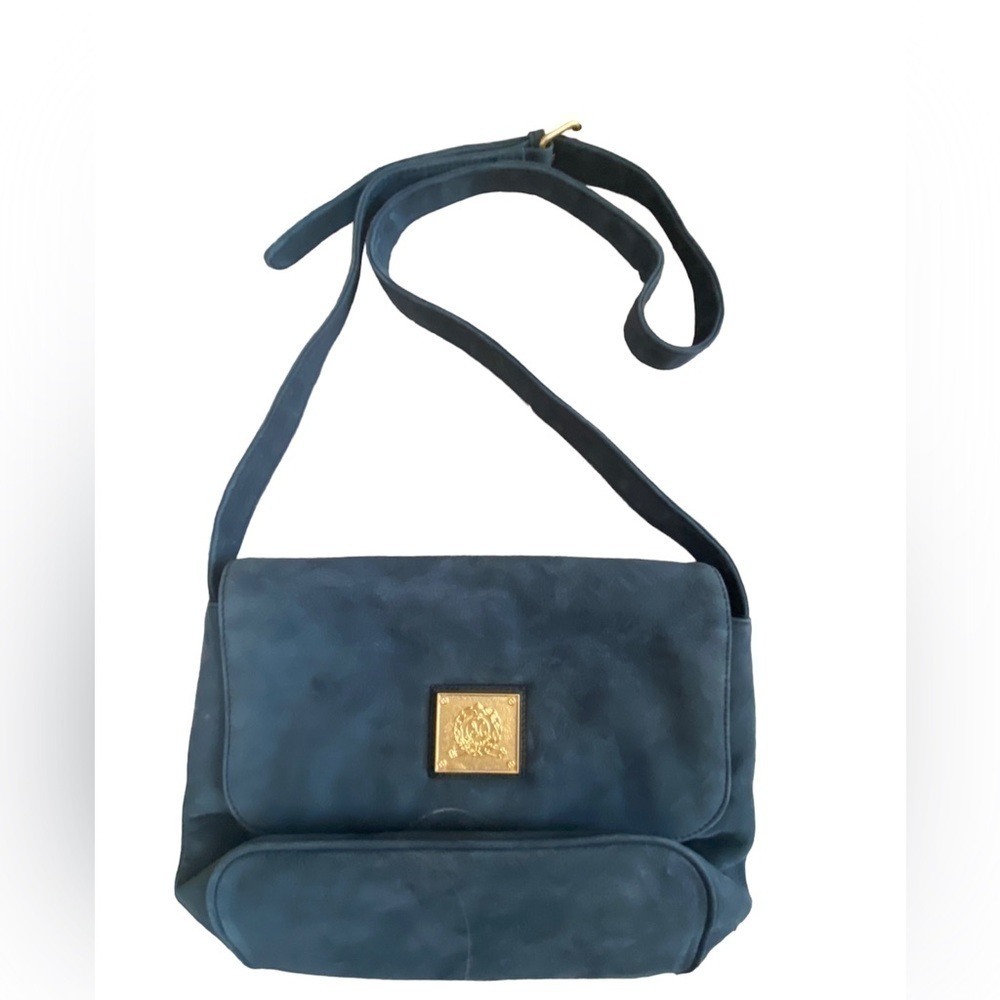 Vintage Wathne Medallion Blue Purse Handbag Excellent Condition